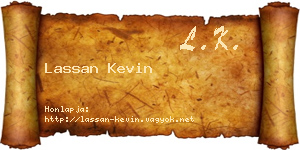 Lassan Kevin névjegykártya